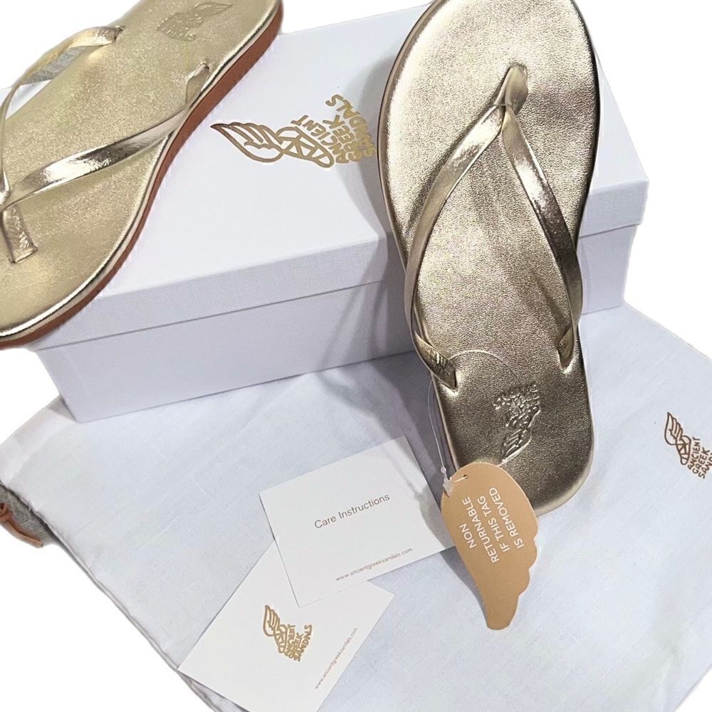 ANCIENT GREEK SAINARA Sandal in All Platinum NWB - Picture 6 of 14
